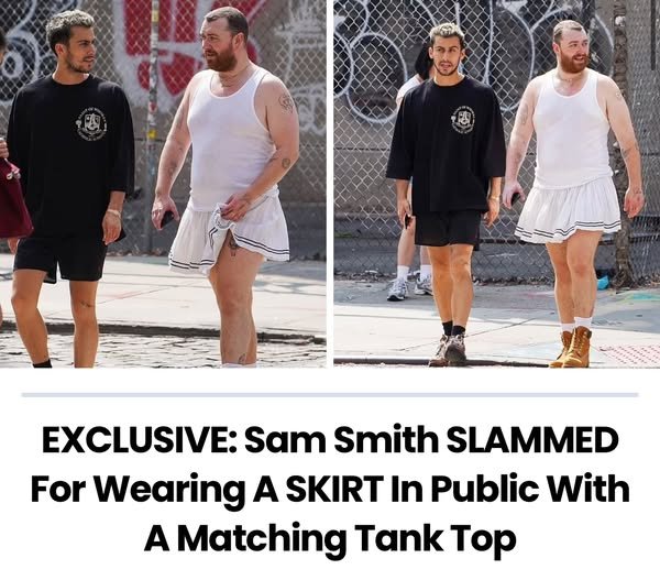 Sam Smith SLAMMED For Wearing A SKIRT In Public With A Matching Tank Top