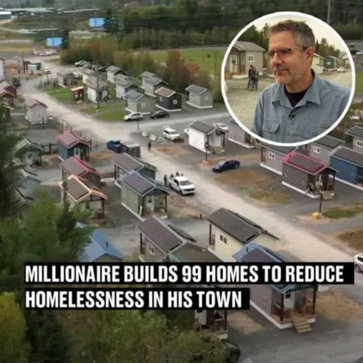 A millionaire builds almost 100 houses to help reduce homelessness in his community.