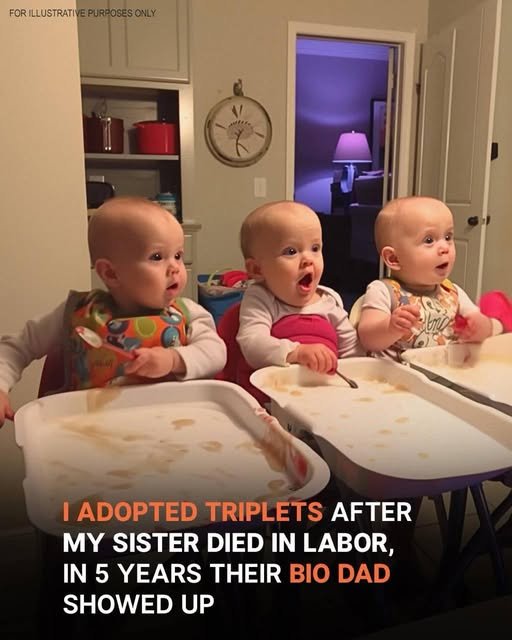 Doctor Takes Care of Triplet Babies When Mom Passes Away, Father Appears After Five Years