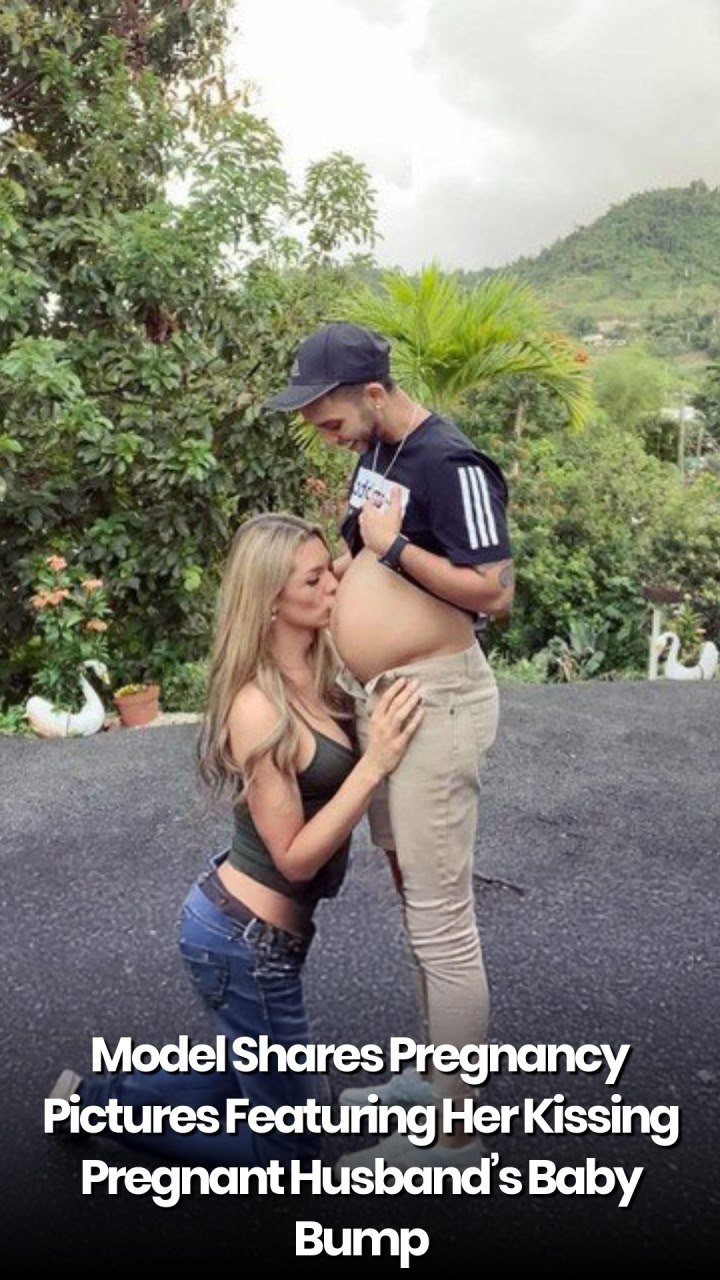 Model Shares The Most Heartwarming Pregnancy Pictures Featuring Her Kissing Pregnant Husband’s Baby Bump