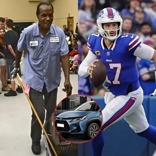 Josh Allen Returns to His Old School to Surprise His High School Janitor with an SUV, What Happens Next Will Make You Cry