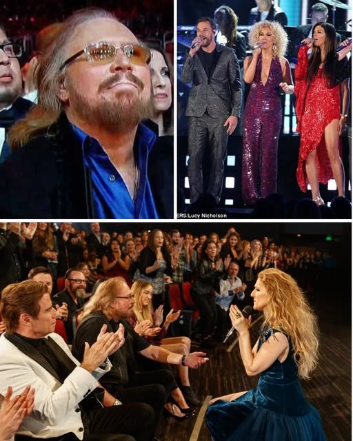 Barry Gibb sat still, overcome with emotion, as the voices of Demi Lovato, Andra Day, Tori Kelly, and Little Big Town lit up the arena with a soul-stirring Bee Gees medley. 